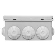 Коробка распределительная КМР-030-014 100х100х50 IP55 с крышкой для прямого монтажа 10 мембранных вводов сер. EKF plc-kmr-030-014